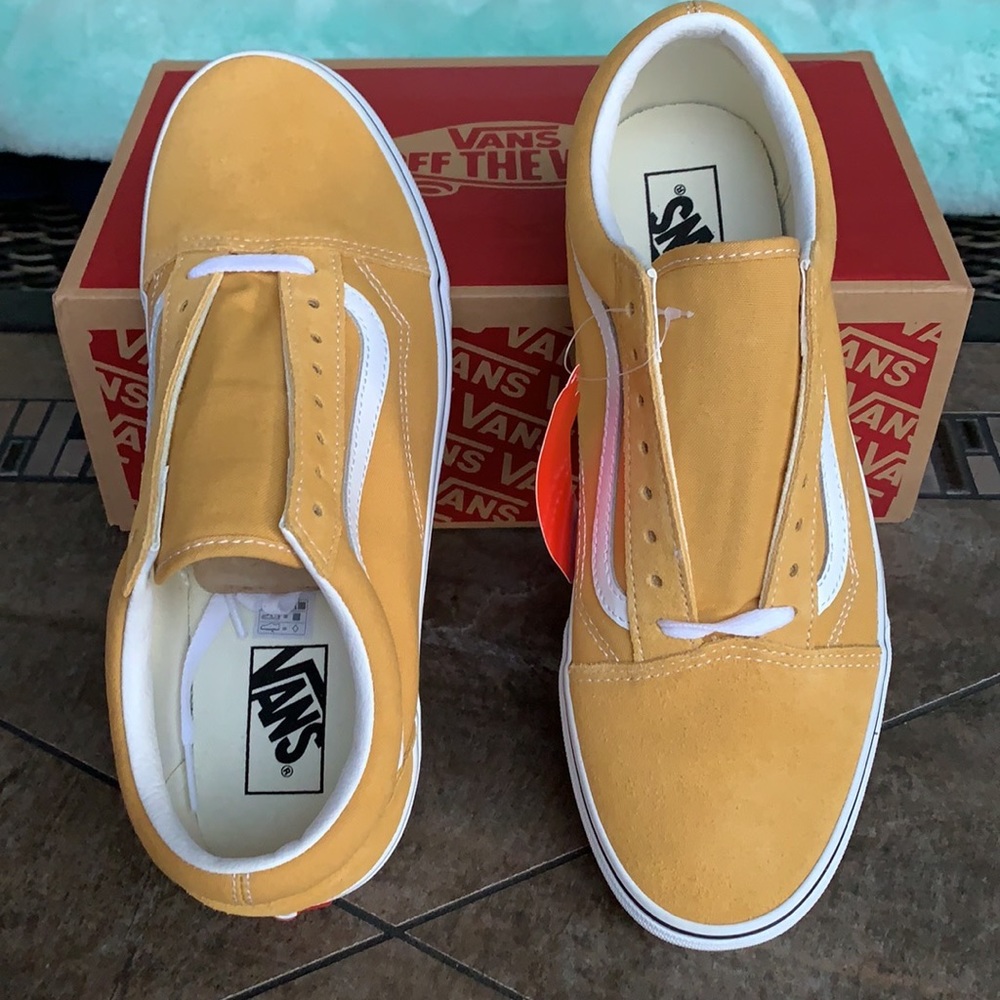 VANS OLD SKOOL OCHRE/TRUE WHITE MEN’S - Picture 5 of 16